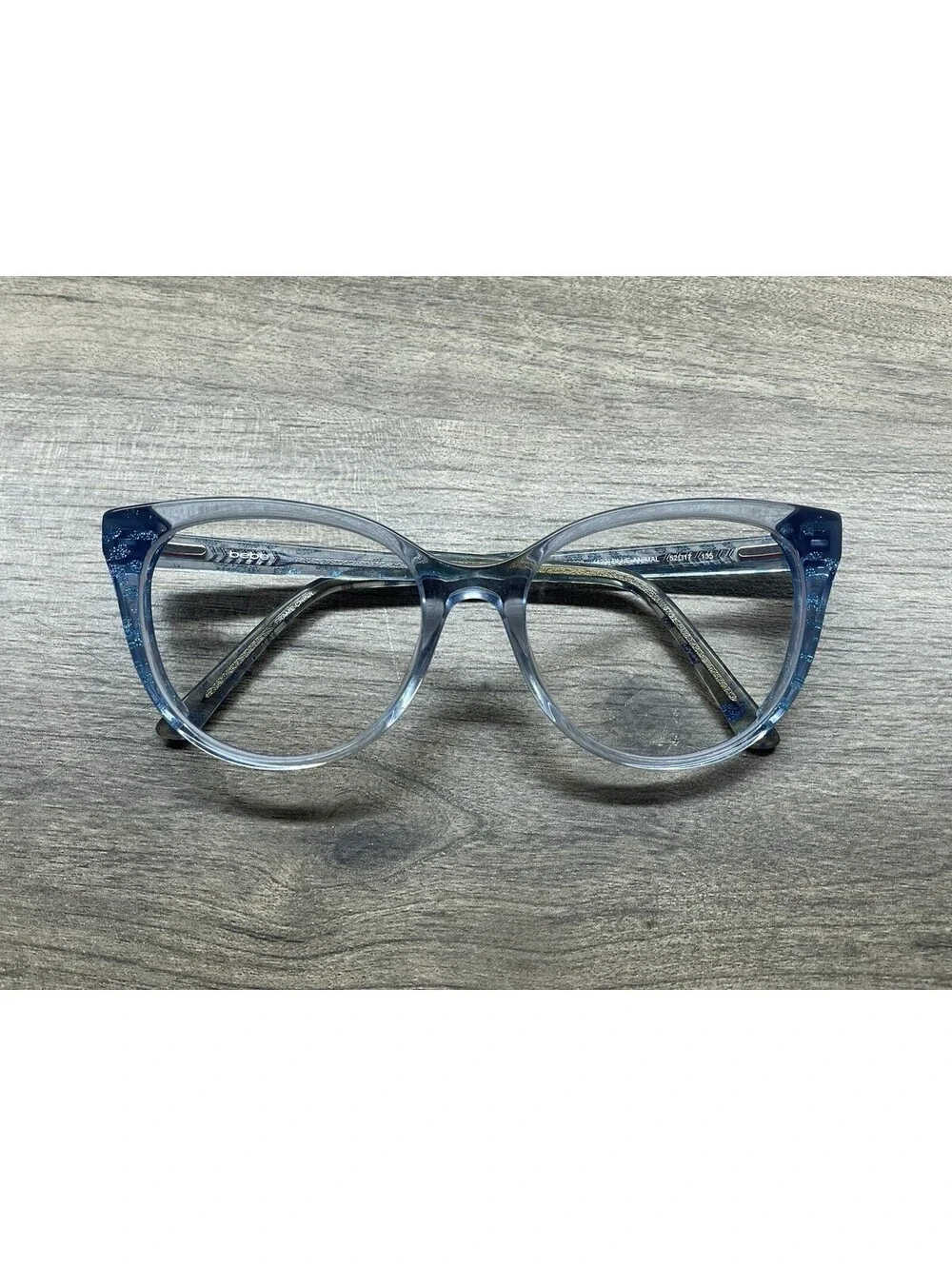 BEBE BB5208 (428) BLUE ANIMAL AUTHENTIC EYEGLASSES 52[]17-135 FRAMES ONLY
